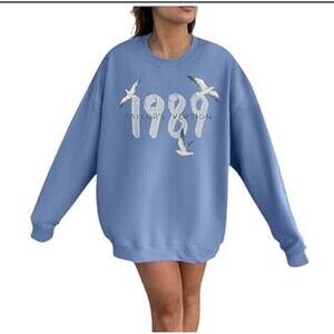 1989 Taylor’s Version Crewneck Sweatshirt Small Taylor Swift Baby Blue Seagulls